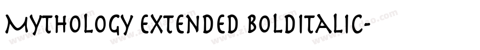 Mythology Extended BoldItalic字体转换